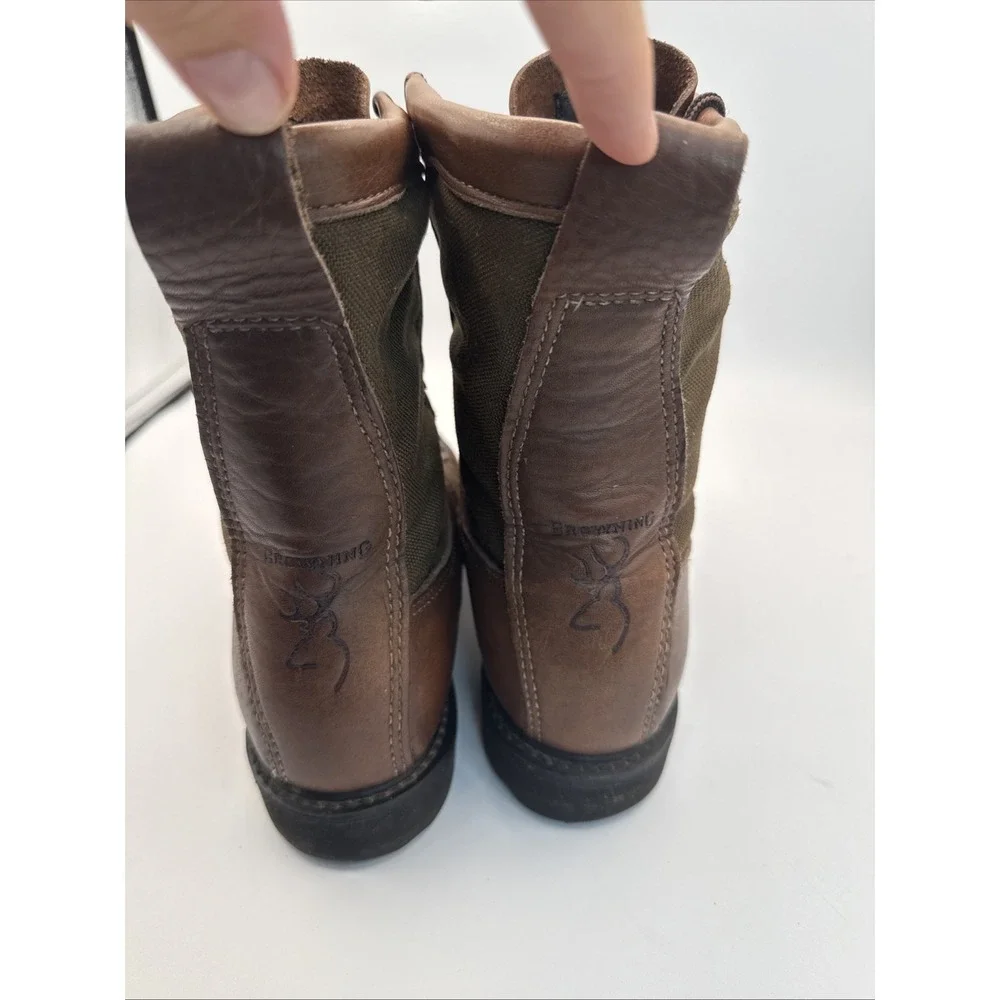 Browning Brown Leather Hunting Boots Size 6.5 MW‎ 8.5